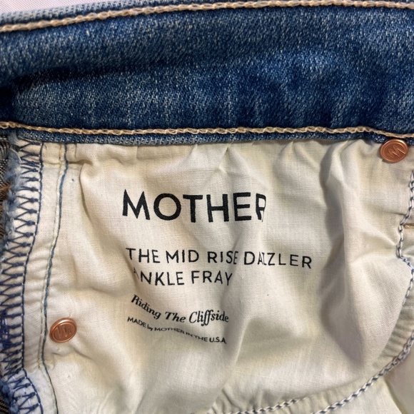 NWT Mother Mid rise Dazzler Ankle fray (Wash: Riding the cliffside) Size 26 - Picture 5 of 10